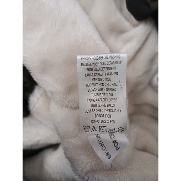 Calvin Klein Duck Down Parka Sz M Brown Puffer jacket Coat Removable Hood $250 - Picture 13 of 16